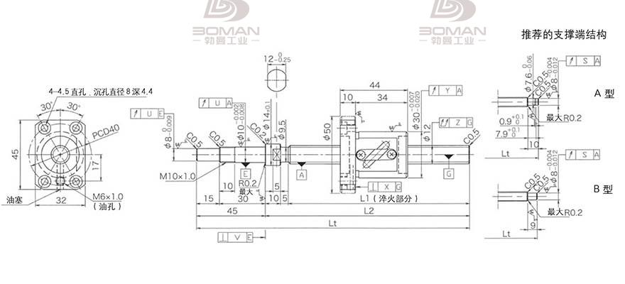 KURODA GP1205DS-BALR-0450B-C3S 黑田丝杆是哪国的