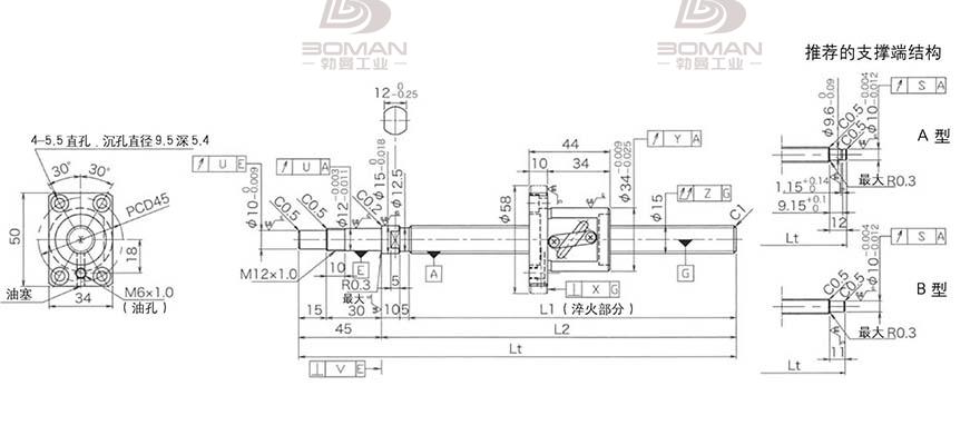 KURODA GP1505DS-BALR-0400B-C3S 黑田精工丝杆价格表