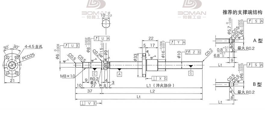 KURODA DP1002JS-HDNR-0320B-C3S 黑田精工丝杆选型