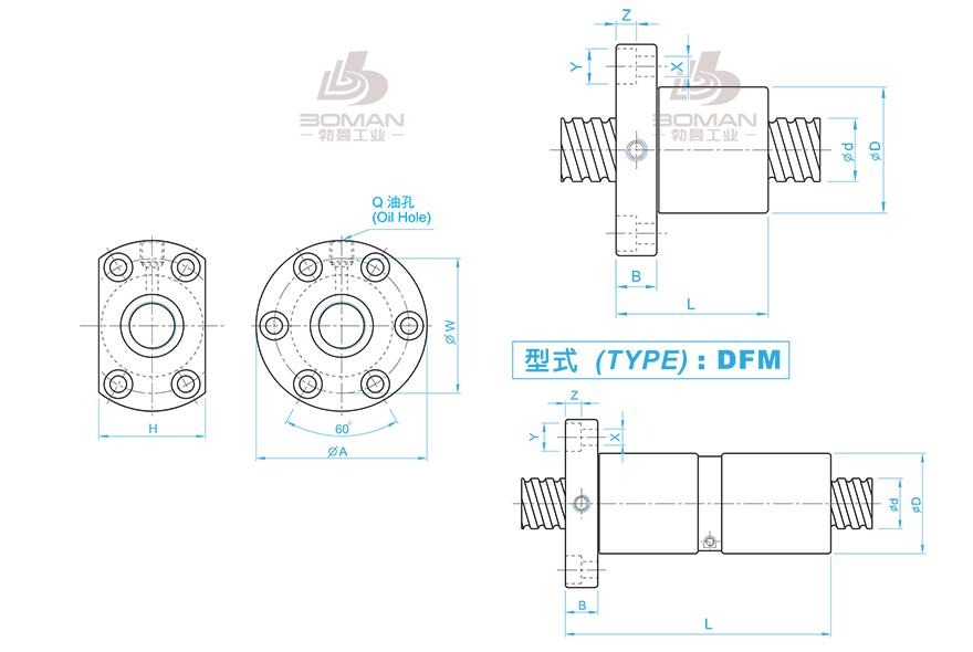TBI DFM03205-4 tbi滚珠丝杠和直线轴承的区别